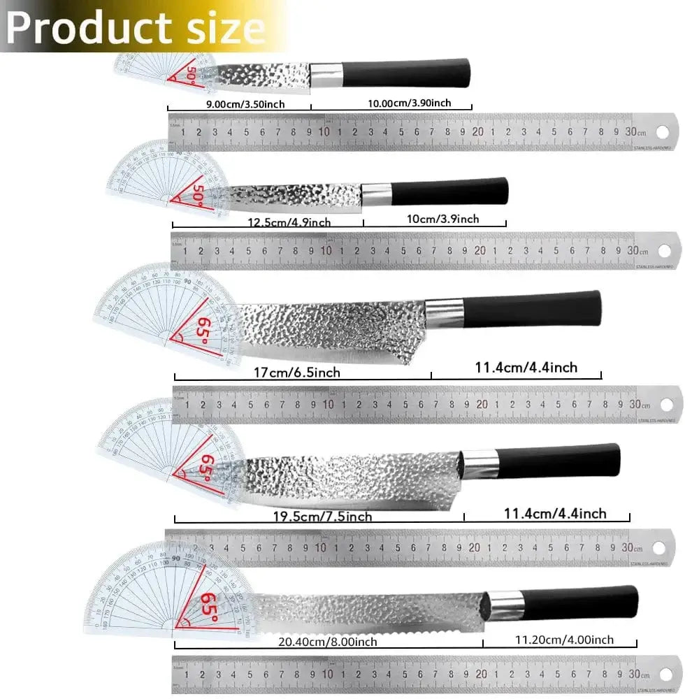 China China Chef knives 6 Set Professional Japanese Kitchen knives High Carban  stainless steel Meat Cleaver Fruit Paring knife Chef Knife