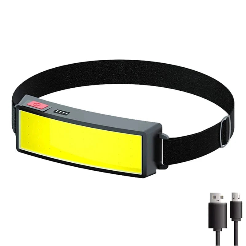 China China COB light 1 Pc Strong Light High Brightness Cob Headlight Usb Charging Head Mounted Night Fishing Light Outdoor Cycling Floodlight