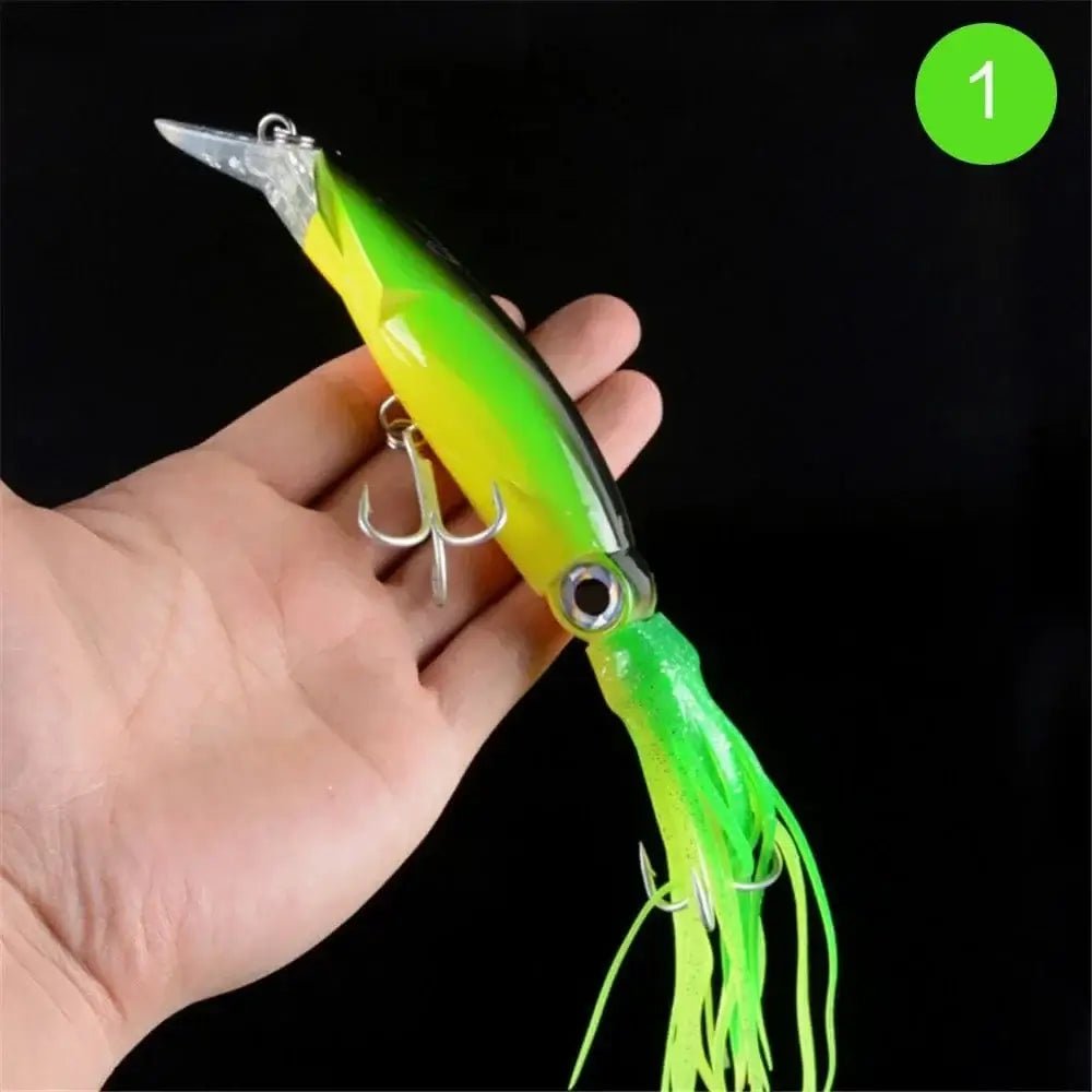 China China Color 1 FLYSAND Large Simulation Squid Hard Fishing Lures Baits Lifelike Swimbait Octopus Bait With 2 Treble Hooks Fishing Accessory