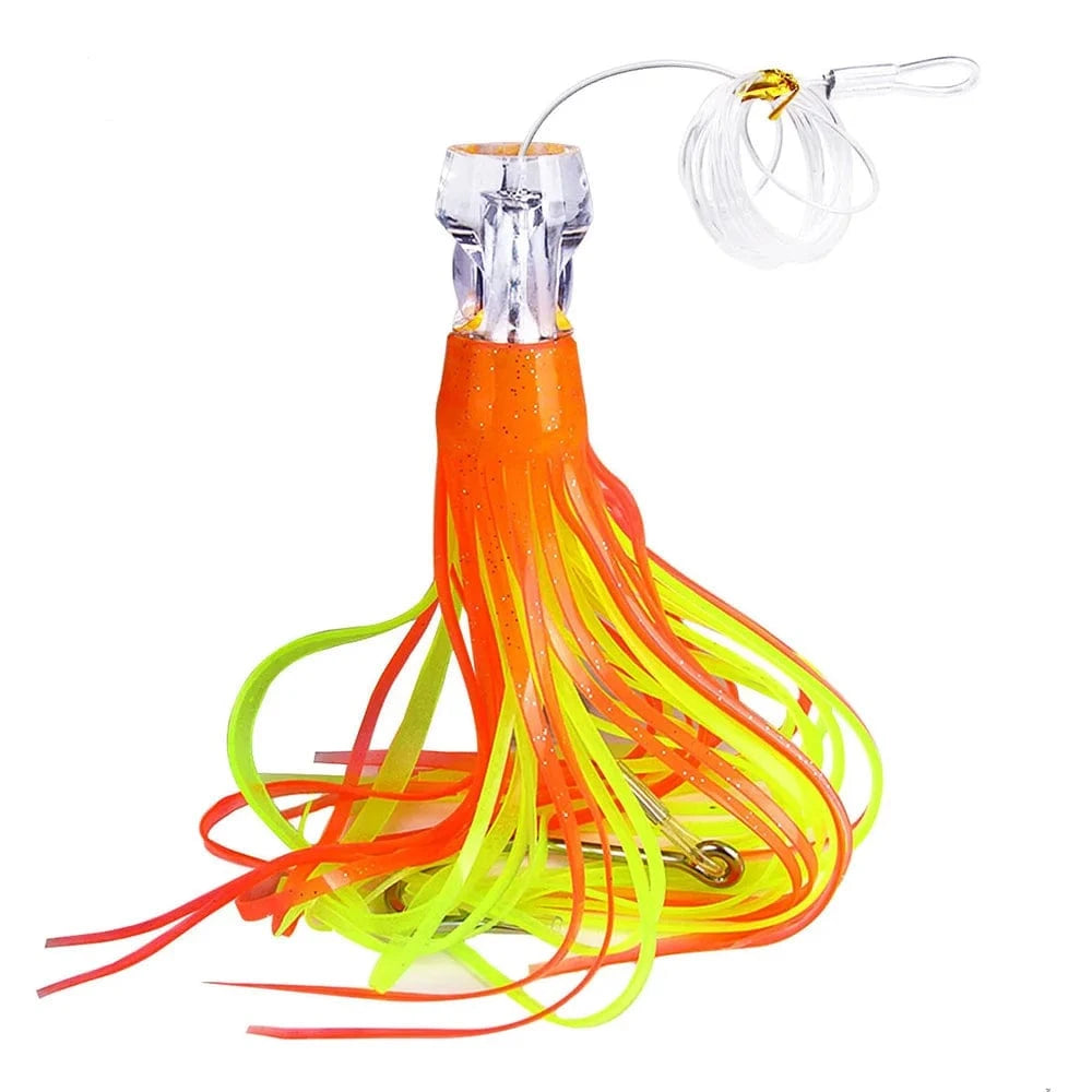 China China Color 3 / 22cm 100g 1pc Trolling Skirt Tuna Lures 65G/100G Deep Sea Boat Fishing Bait Saltwater Lures for Mahi Marlin Wahoo Big Game Fishing Tackle