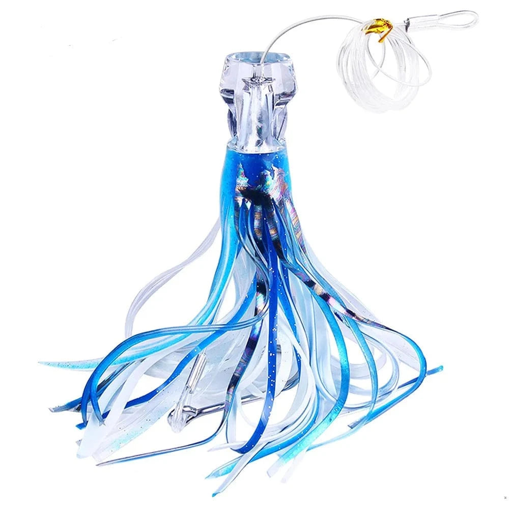 China China Color 4 / 22cm 100g 1pc Trolling Skirt Tuna Lures 65G/100G Deep Sea Boat Fishing Bait Saltwater Lures for Mahi Marlin Wahoo Big Game Fishing Tackle