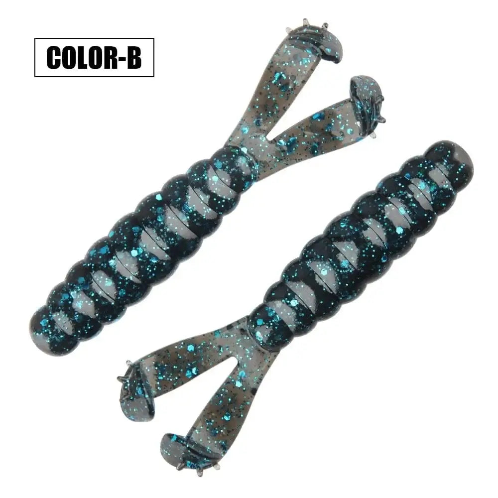 China China Color-B Spinpoler Diver Grub Fishing Lure Soft Bait Twin T Tail Floating Tpr 7cm Salted Shad Worm Frog Artificial Bass Swimbait Pesca