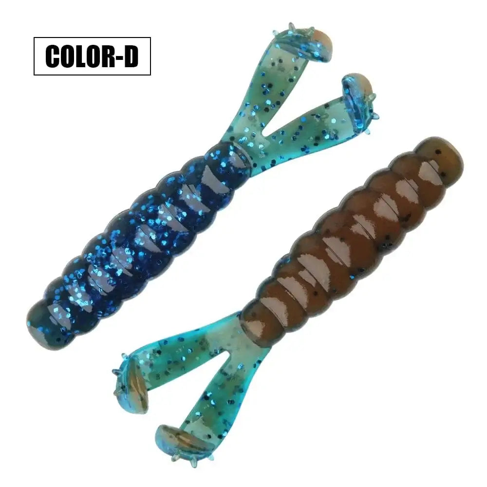 China China Color-D Spinpoler Diver Grub Fishing Lure Soft Bait Twin T Tail Floating Tpr 7cm Salted Shad Worm Frog Artificial Bass Swimbait Pesca