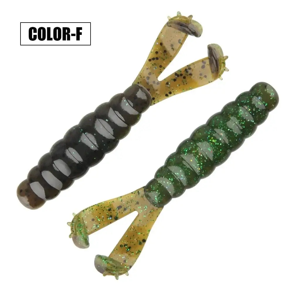 China China Color-F Spinpoler Diver Grub Fishing Lure Soft Bait Twin T Tail Floating Tpr 7cm Salted Shad Worm Frog Artificial Bass Swimbait Pesca