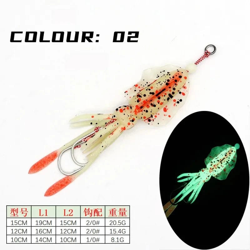 China China color2 / 12cm AS Soft Lure Squid Skirts Bait Fishing Lure Octopus Boat Sea Fishing PVC Rubber Artificial Soft Bait Fishing Trolling Leurre