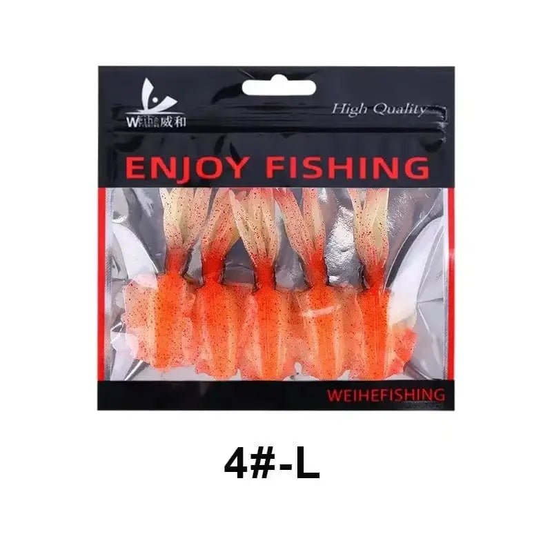 China China Color4 L WEIHE （5pcs） 7cm/2g 10.5cm/7g soft fishing lure squid fishing bait lifelike octopus TPE swimbait for saltwater