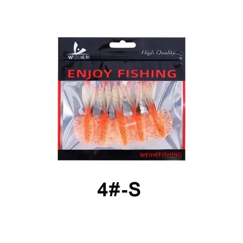 China China Color4 S WEIHE （5pcs） 7cm/2g 10.5cm/7g soft fishing lure squid fishing bait lifelike octopus TPE swimbait for saltwater