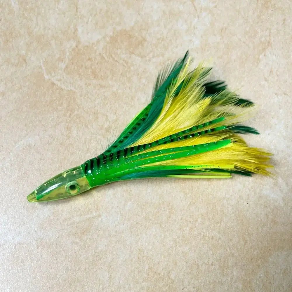 China China Colour C 1pc Squid Skirts Soft Fishing Lure 14cm/32g Night Fishing Lure Octopus Feather Skirt Artificial Acrylic Bait for Tuna Sai