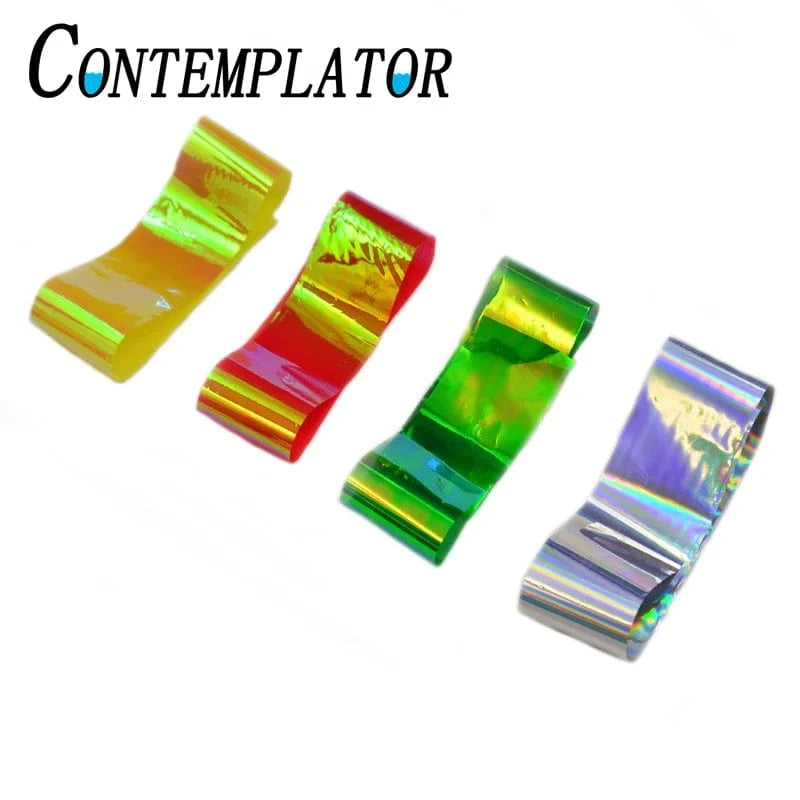 China China CONTEMPLATOR 10pcs 4cm*20cm Shrimp Back Scud Nymph Fly Tying Materials 8optional Colors Holographic Rainbow Flim Sabiki Rig Lure