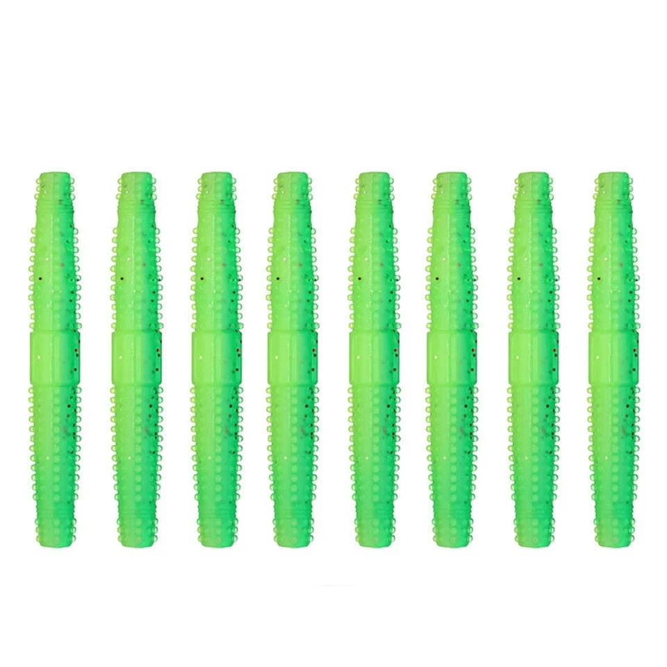 China China D 4 Loogdeel 8PCS 7cm/3.45g Tpr Ned Worm Fat Worm Finesse Rig Floating Swim Bait Stickbait Soft Fishing Lures Swimbait Bass Pike