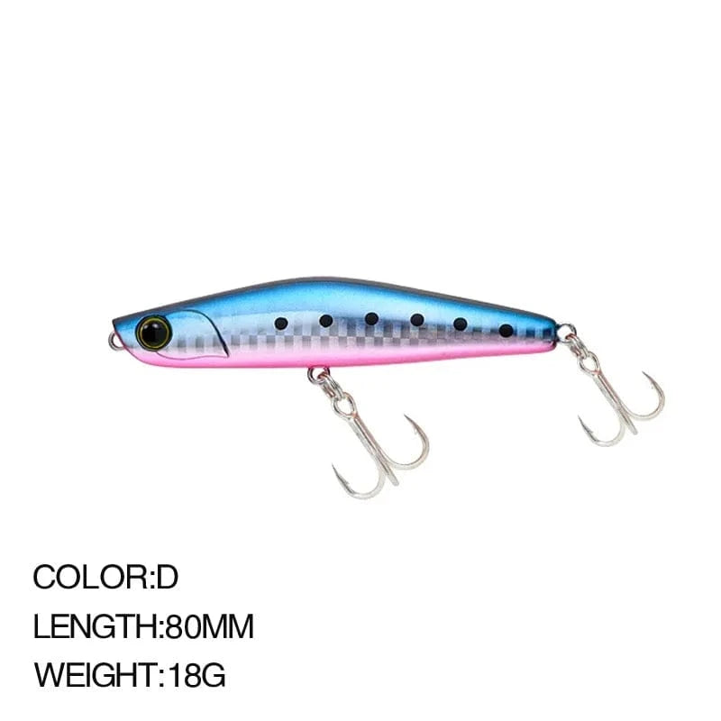 China China D 8cm 18g Fishing Lure Pencil Wobbler Lure Yoichi 99 Super Long Cast Slow Sinking Jerkbait Swimbait Artificial Hard Bait Bass Bait