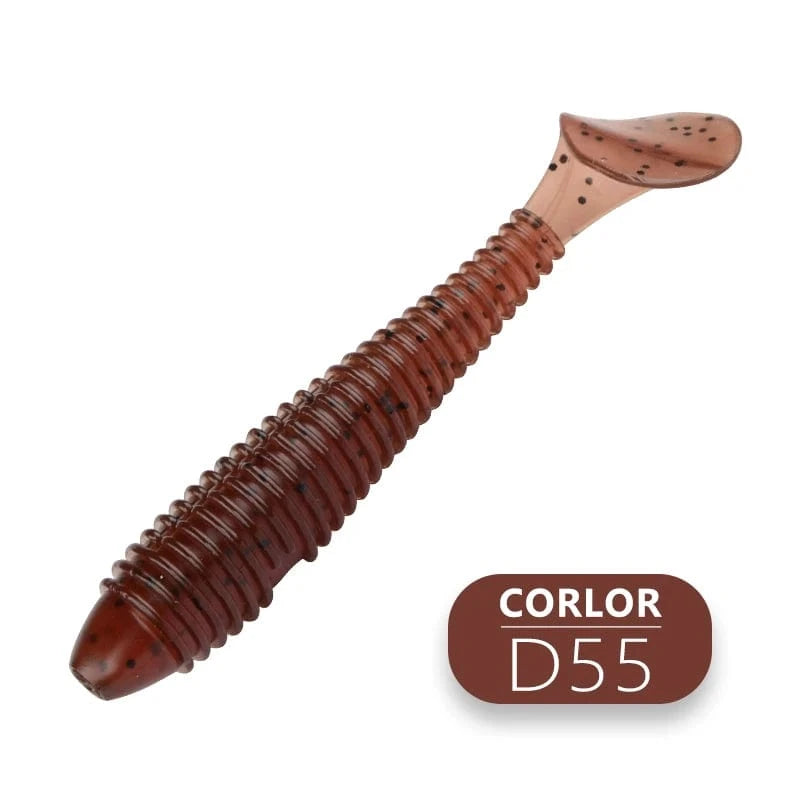 China China D55 / 180mm 1pcs MEREDITH Fishing Soft Lures Shad Swing Impact Fat Vibro Fat Soft Bait 75mm 85mm 180mm Tackle Lifelike Iscas Wobbler PVA Fishing