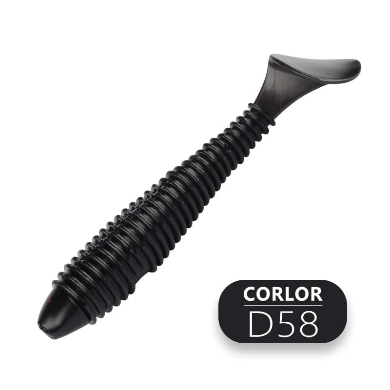 China China D58 / 75mm 10pcs MEREDITH Fishing Soft Lures Shad Swing Impact Fat Vibro Fat Soft Bait 75mm 85mm 180mm Tackle Lifelike Iscas Wobbler PVA Fishing