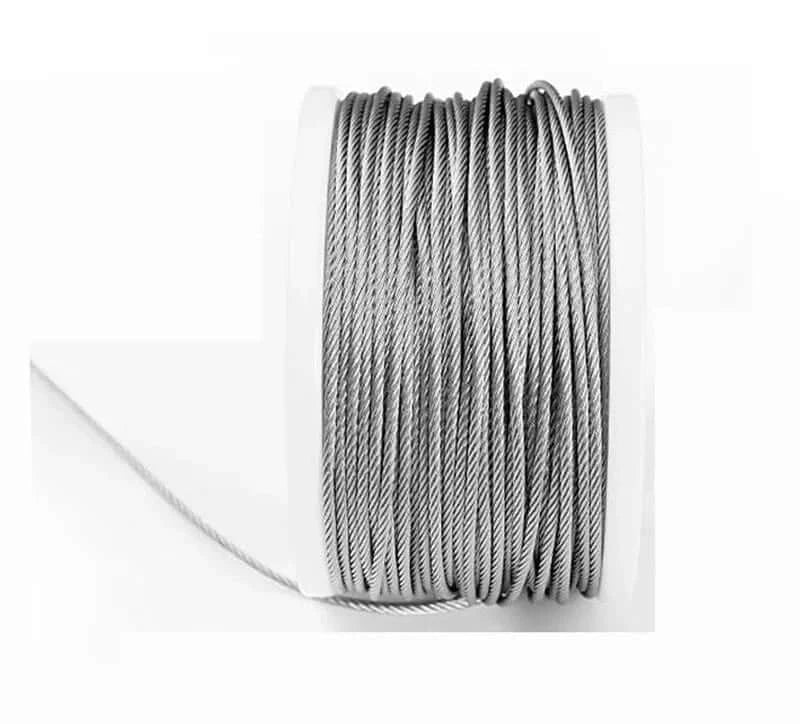China China Diameter 0.3--8mm,20 to 100 Meters 304# Stainless Steel Wire Rope Soft Cable Fishing Clothesline Lifting Rustproof Line