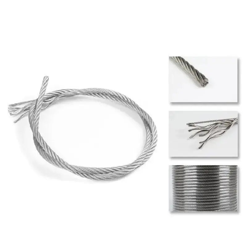 China China Diameter 0.3--8mm,20 to 100 Meters 304# Stainless Steel Wire Rope Soft Cable Fishing Clothesline Lifting Rustproof Line