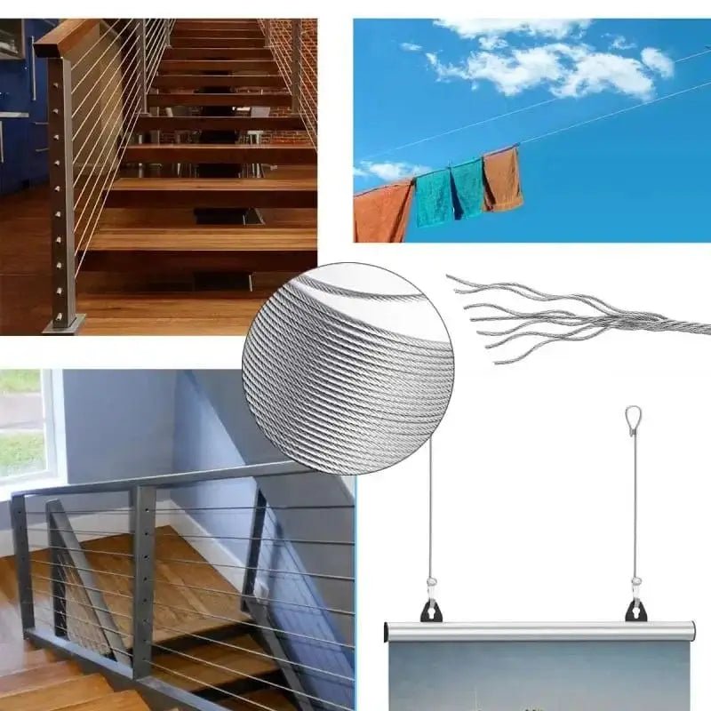 China China Diameter 0.5-3mm Stainles steel wire 10m/5m rope with of7x7structure soft fishing lifting cable pull rope drying rack wire rope