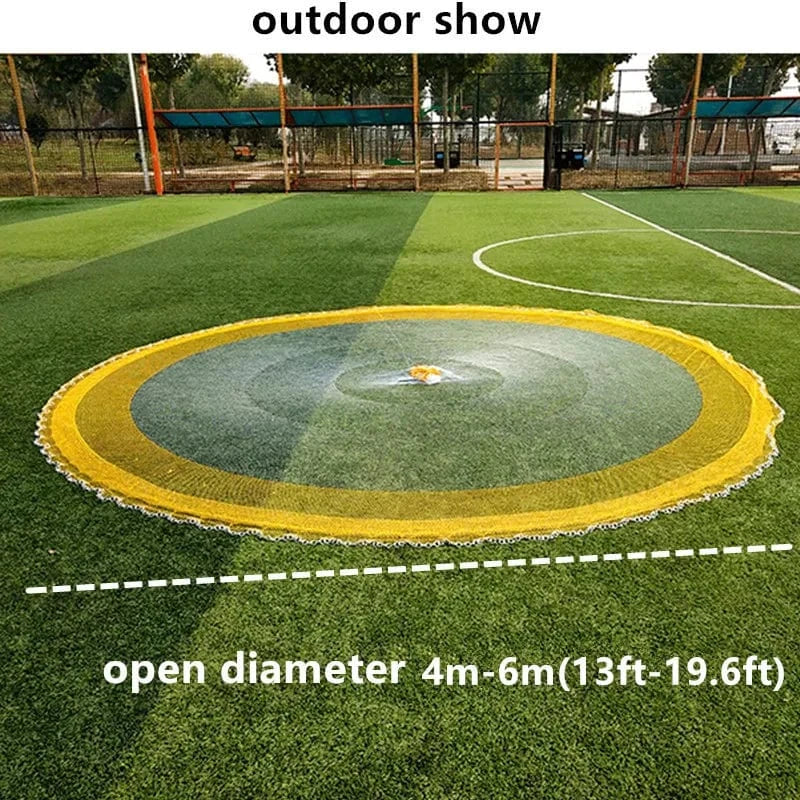 China China Diameter 4m-6m Korea Style Nylon Fishing Cast Net Agravate Chain Sinkers Hand Throw Net of Deep Pocket Atarrayas Para Pescar