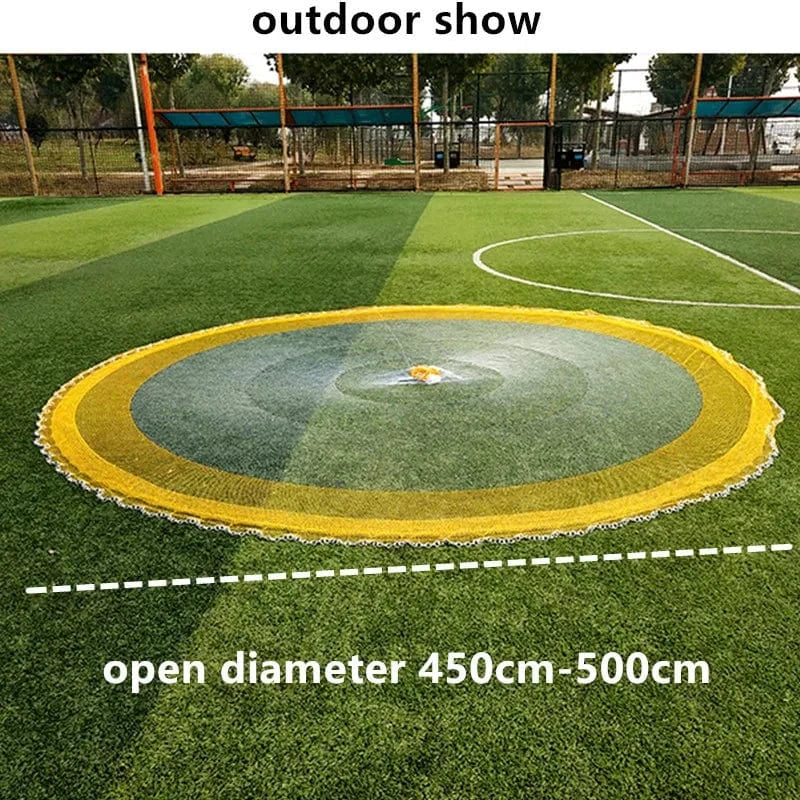 China China Diameter 4m-6m Korea Style Nylon Fishing Cast Net Agravate Chain Sinkers Hand Throw Net of Deep Pocket Atarrayas Para Pescar