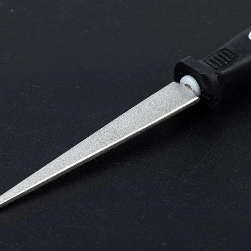 China China Diamond Sharpening Scissors Knives Rod Grit File Garden Tools Double-sided Flat Curved Design Handheld Sharpener Home Supplies