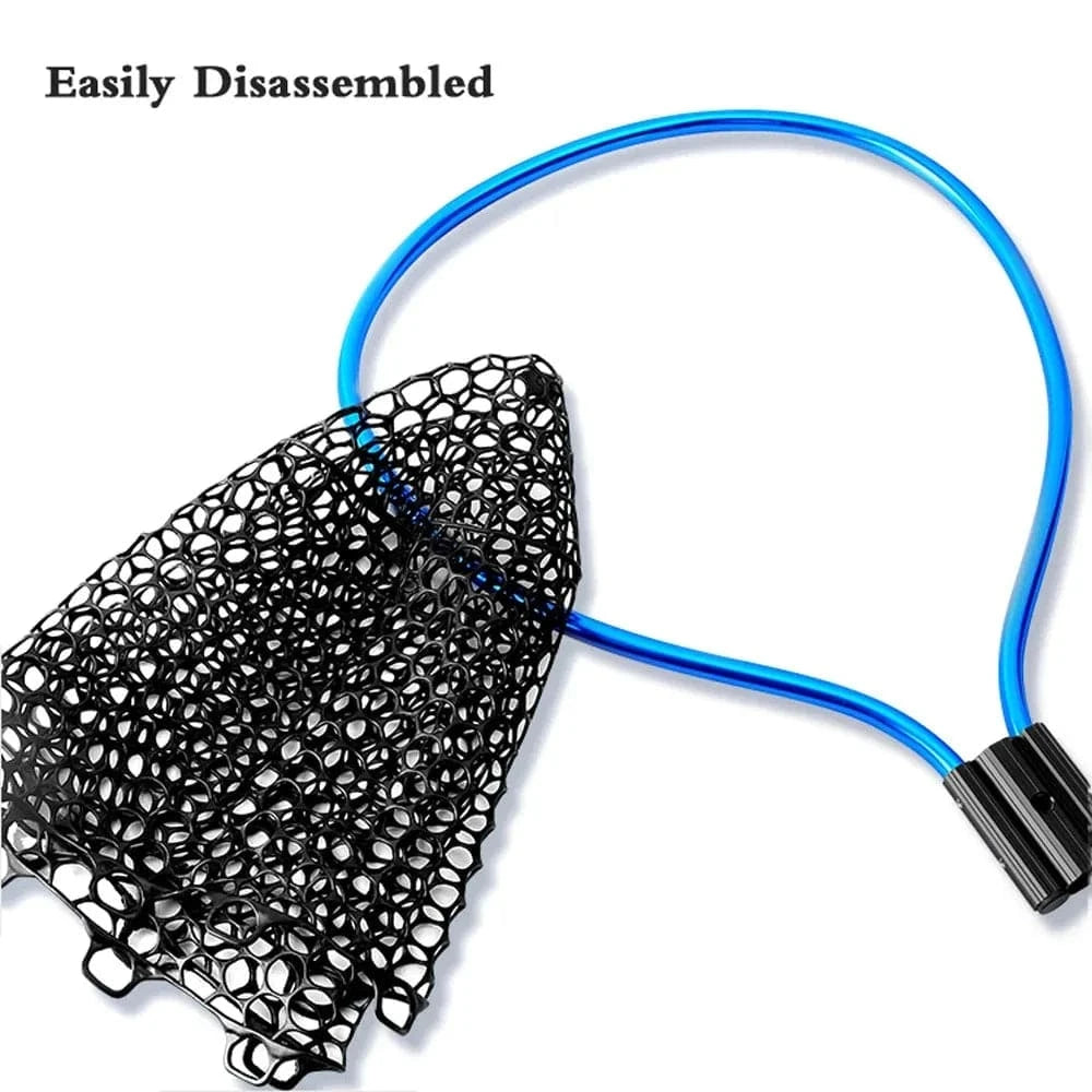China China Dip Net Folding Portable Ultra Light Big Fishing Hand Lure Nets Silicone No harm Fish for Sea Saltwater Speed Extension Outdoor