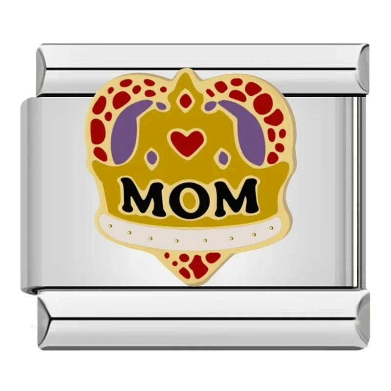 China China DJ060 I Hapiship New Popular Fashion Sweet Aunt Mom Dad Love Niece Charm Links Fit 9mm Stainless Steel Bracelet Making DIY Jewelry DJ132