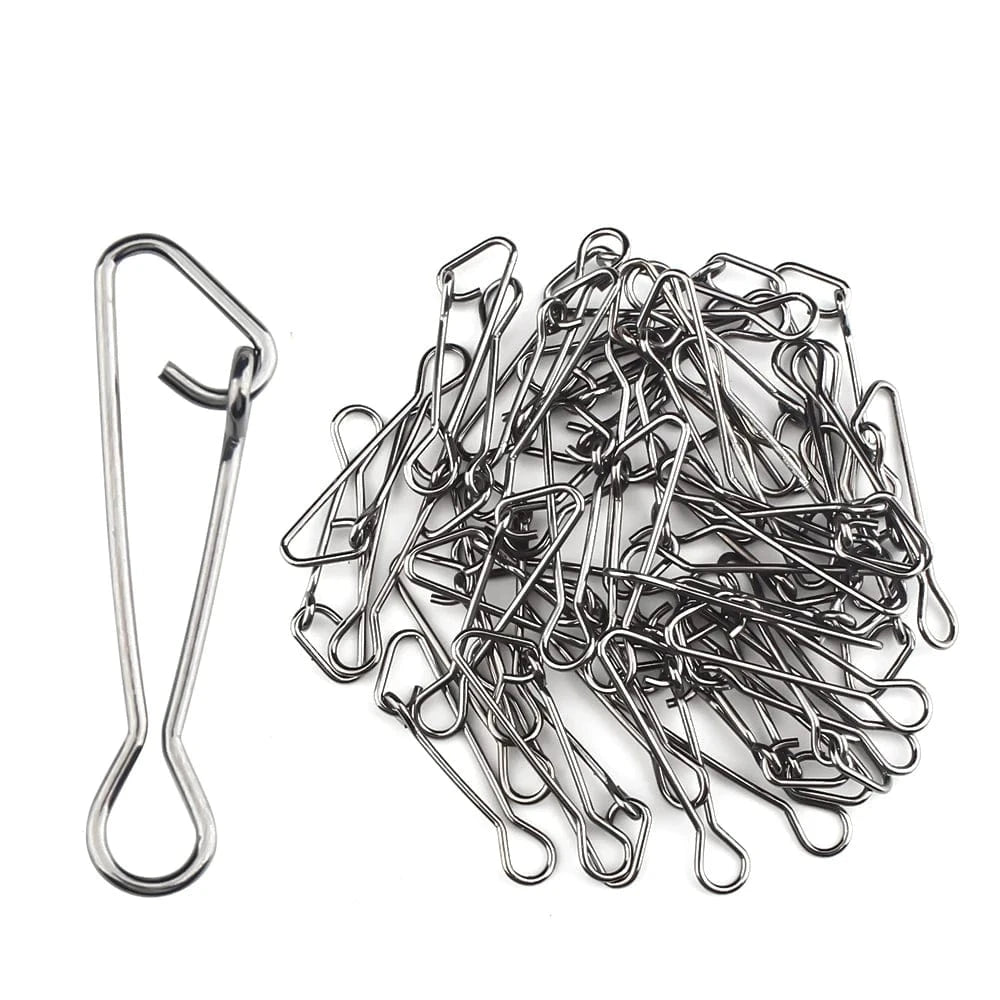 China China DNDYUJU 100pcs Bearing Fishing Swivels Snap Rolling Rings Interlock Hook Lure Quick Buckle Snap Swivels Connector Tackle