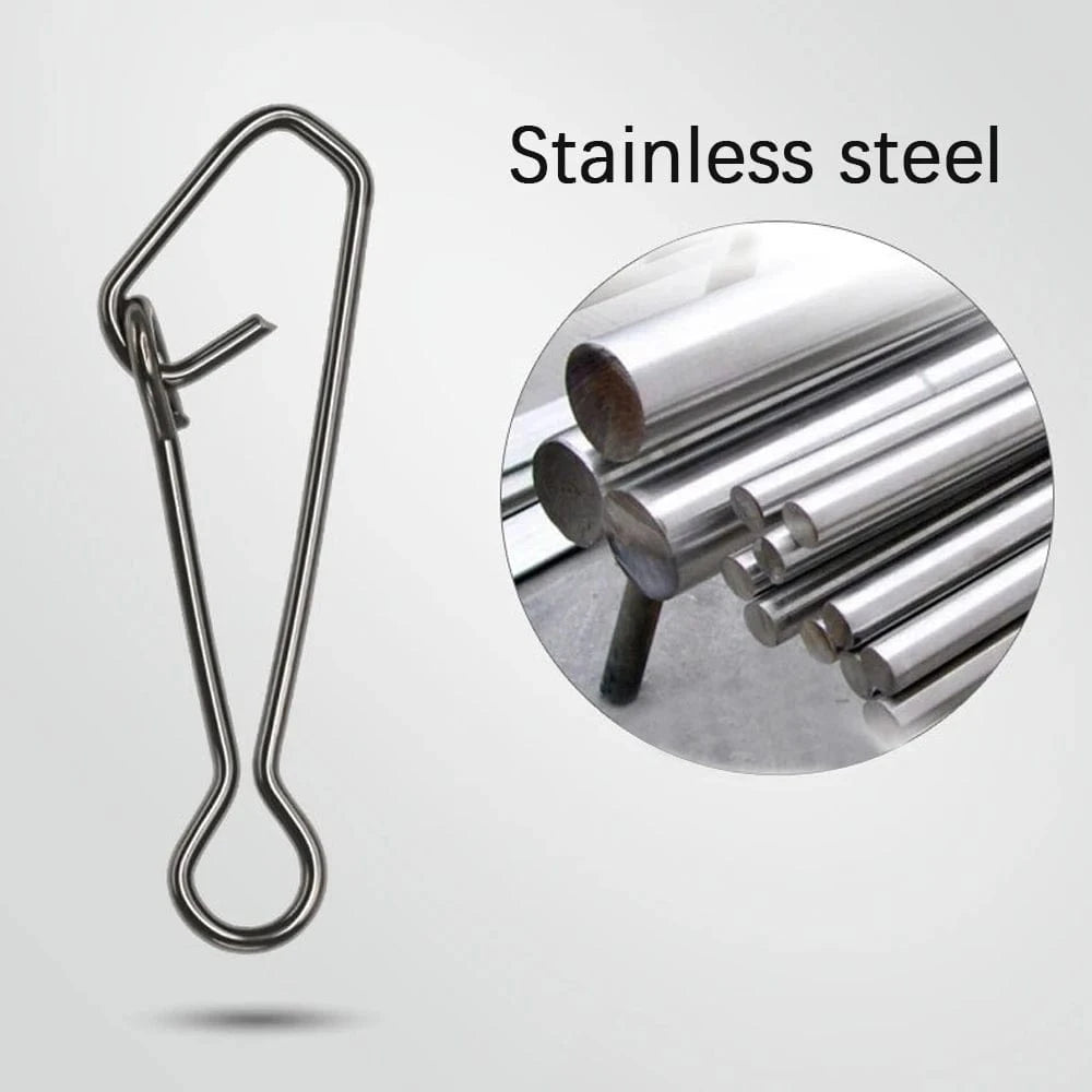 China China DNDYUJU 100pcs Bearing Fishing Swivels Snap Rolling Rings Interlock Hook Lure Quick Buckle Snap Swivels Connector Tackle