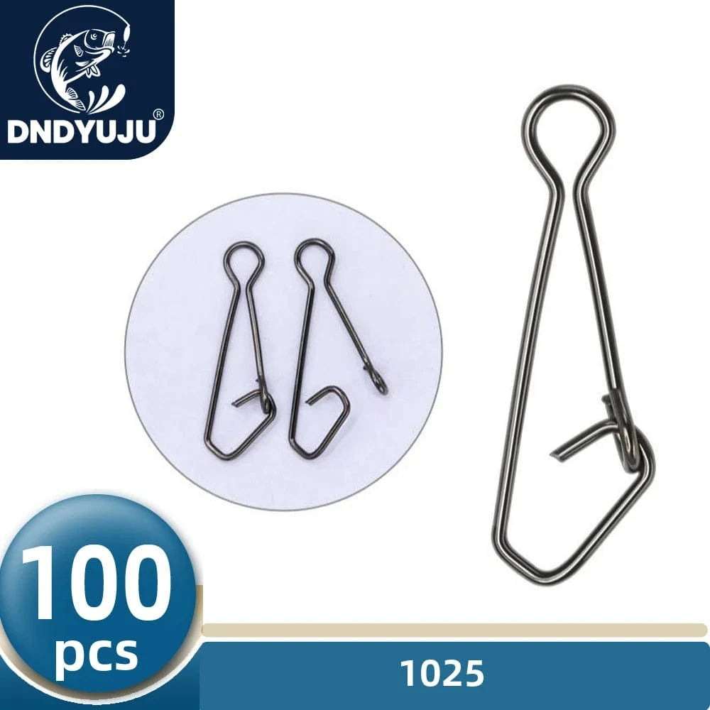 China China DNDYUJU 100pcs Bearing Fishing Swivels Snap Rolling Rings Interlock Hook Lure Quick Buckle Snap Swivels Connector Tackle