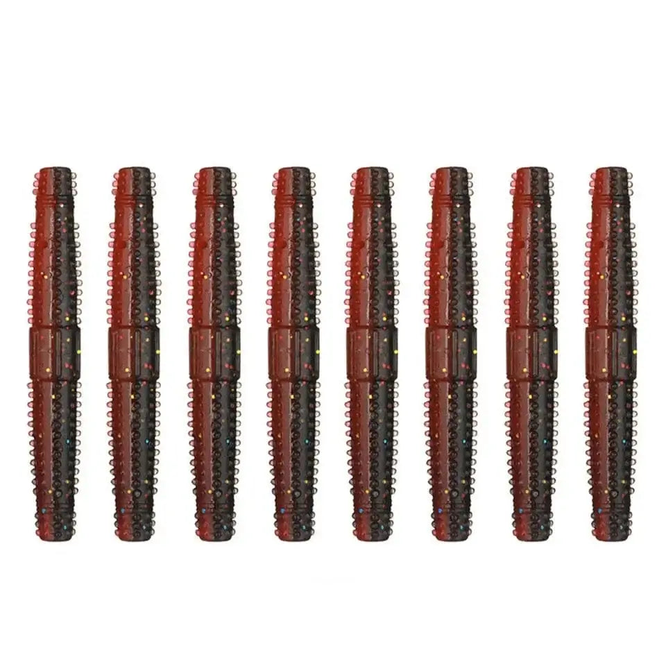 China China E 5 Loogdeel 8PCS 7cm/3.45g Tpr Ned Worm Fat Worm Finesse Rig Floating Swim Bait Stickbait Soft Fishing Lures Swimbait Bass Pike