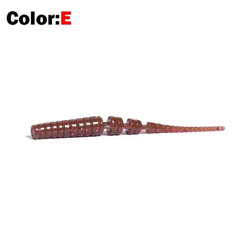 China China E / 52mm-35pcs OUTKIT 4cm 5cm Fishing Soft Worm Lures Pin Tail Ice Fishing Bait Soft Polaris Sinking Lure Pesca Cheap Silicone Fishing Tackle