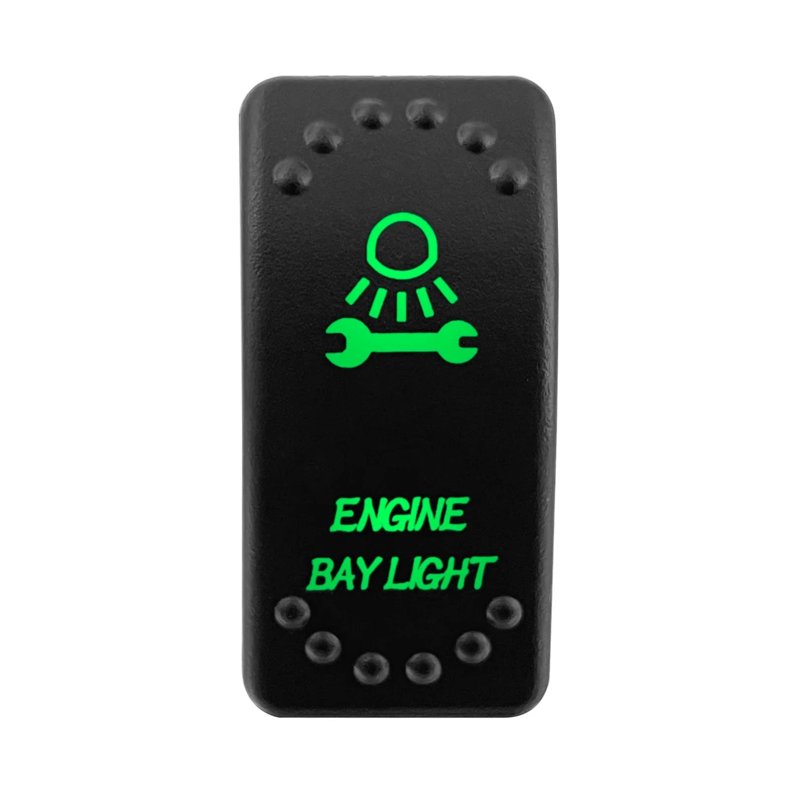 China China ENGINE BAY LIGHT Waterproof Green Led Car Rocker Switch On Off 12V 20A Washer Wiper Momentary Toggle Switch For Marine Boat ATV RZR RV Autosteer