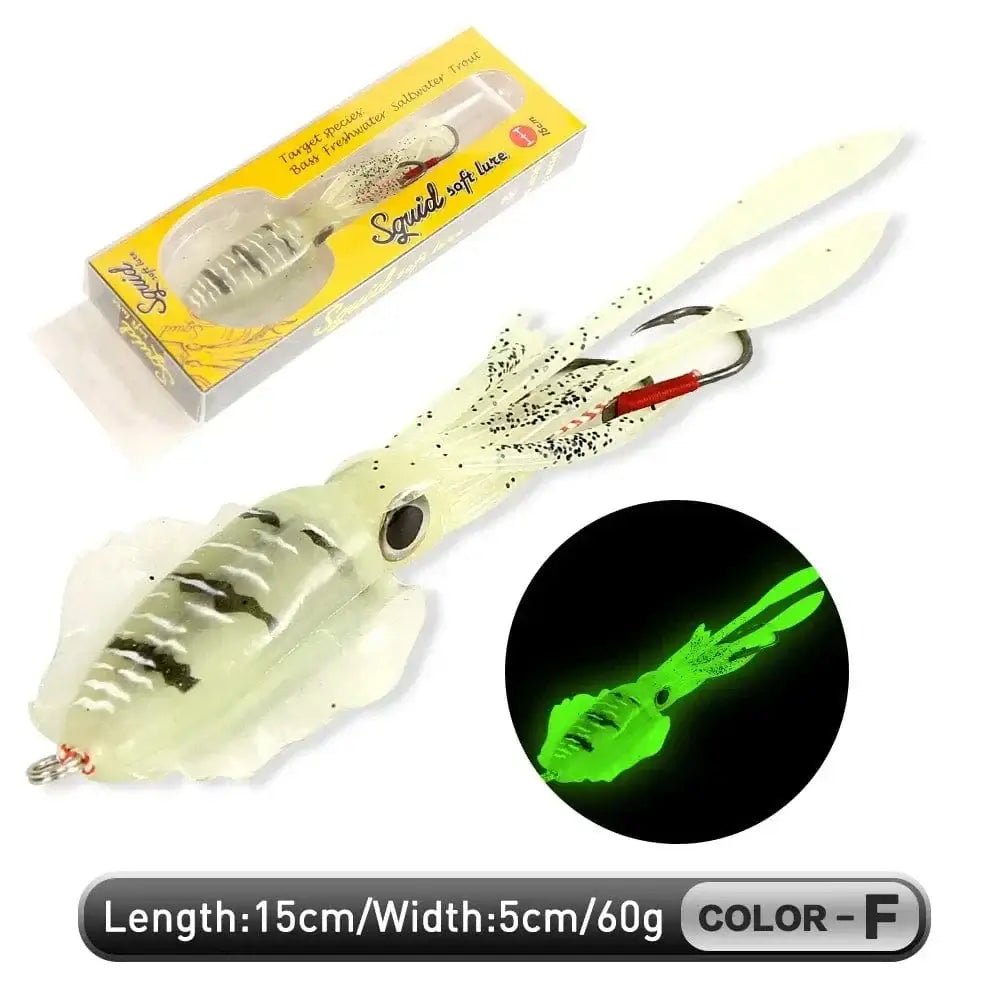 China China F 15cm 60g ZUKIBO Soft Squid Bait Fishing Trolling Lure Octopus Head Jigs 60g Luminous UV Squid Jig for Deep Sea Boat Fishing Wobblers Bait