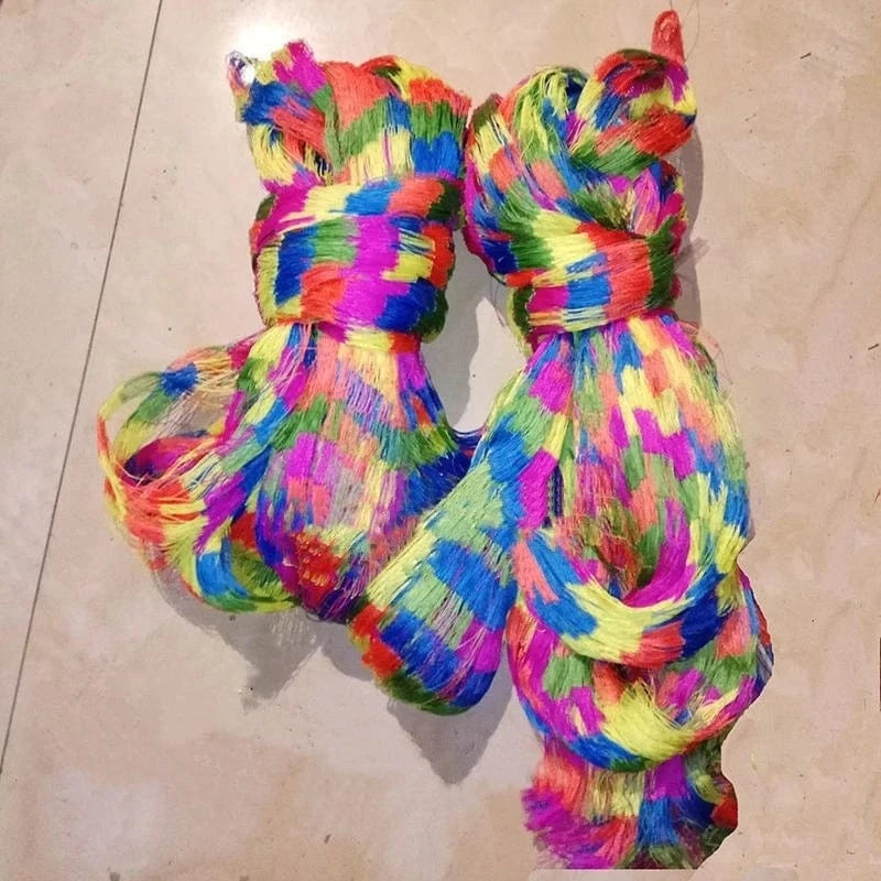 China China Finefish-Hand-Made Weave PE Color Line Cast Net Cloth without Sinker, Hand Throw Fishing Nets, Catch Fish Network, High Strength