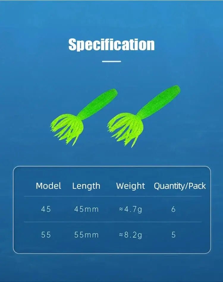 China China FISHANT 5Pcs/6Pcs Caitou Squid Soft Lures Squids Jigs High Specific Gravity Fishing Lure 45Mm/55Mm Lure Bait Squids For Fishing