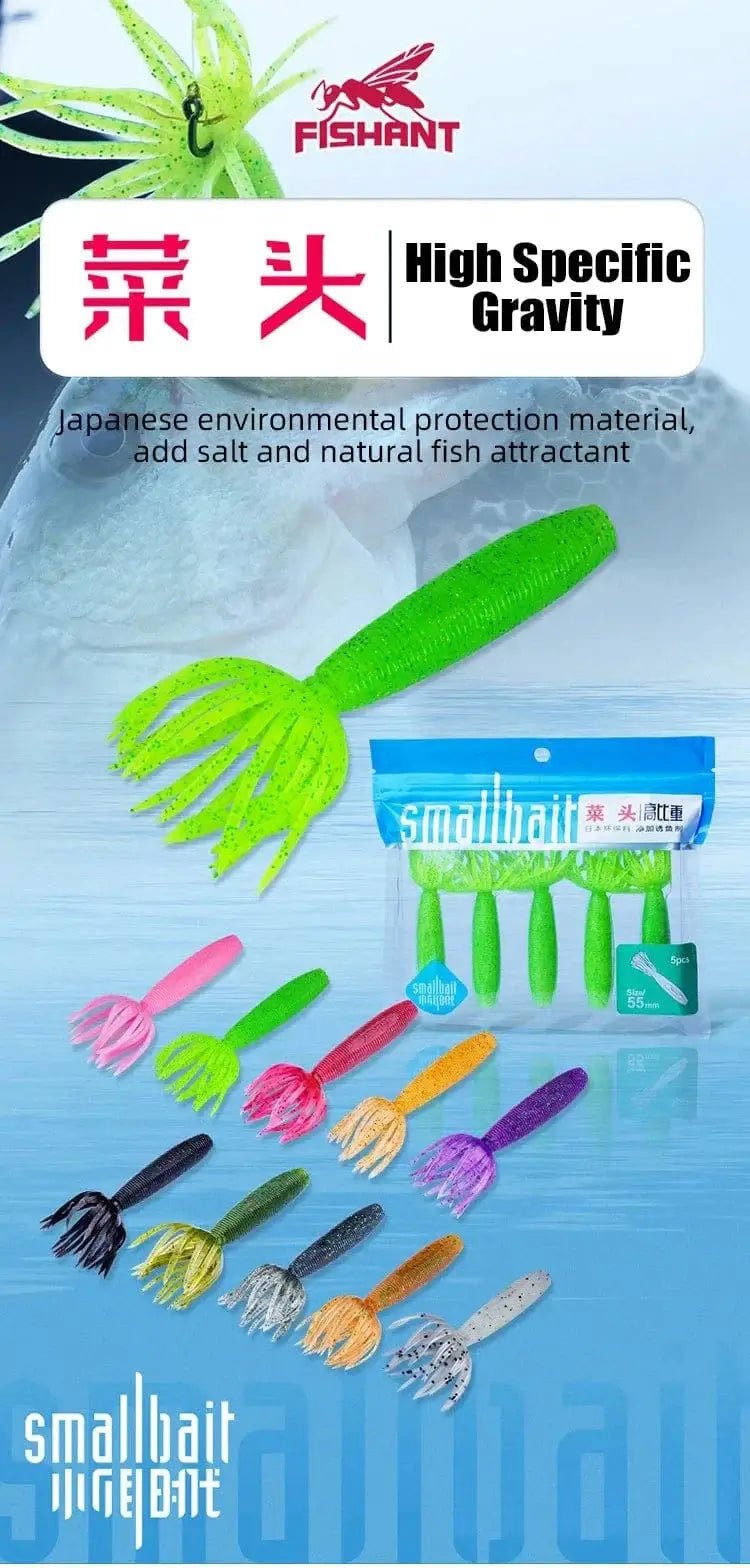China China FISHANT 5Pcs/6Pcs Caitou Squid Soft Lures Squids Jigs High Specific Gravity Fishing Lure 45Mm/55Mm Lure Bait Squids For Fishing