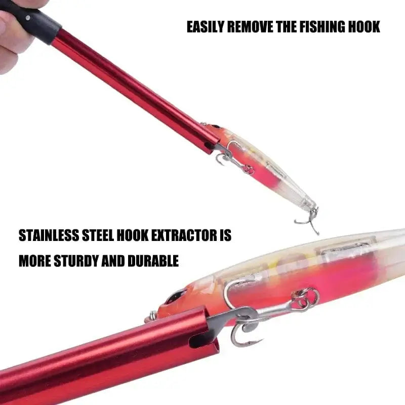 China China Fishing Hook Remover Tool Fishing Lure Remover Aluminum Tube Hook Detacher Portable Fish Hook Out Extractor