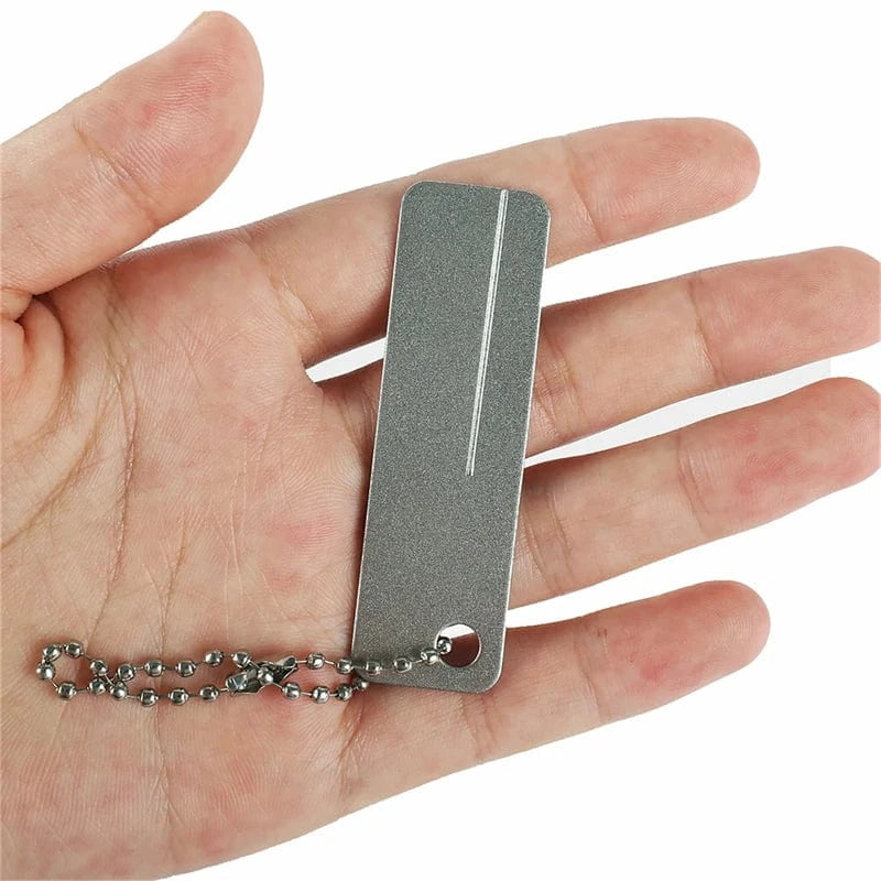 China China Fishing Hook Sharpener Portable Diamond Stone Fish Hook Sharpen Tools Knife Whetstone Keychain for Outdoor Fishing Accessories