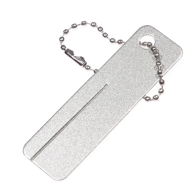 China China Fishing Hook Sharpener Portable Diamond Stone Fish Hook Sharpen Tools Knife Whetstone Keychain for Outdoor Fishing Accessories
