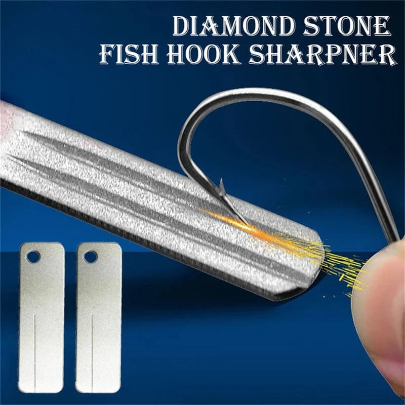 China China Fishing Hook Sharpener Portable Diamond Stone Fish Hook Sharpen Tools Knife Whetstone Keychain for Outdoor Fishing Accessories