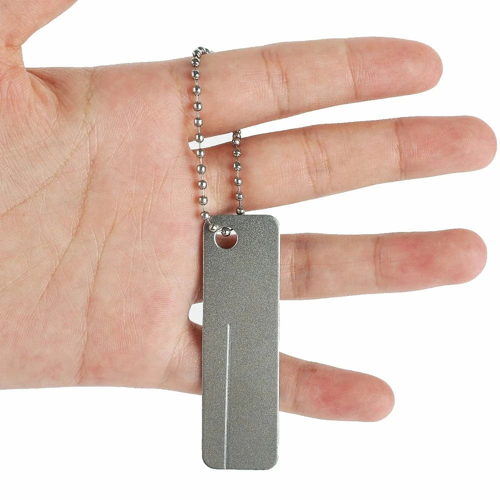 China China Fishing Hook Sharpener Portable Diamond Stone Fish Hook Sharpen Tools Knife Whetstone Keychain for Outdoor Fishing Accessories