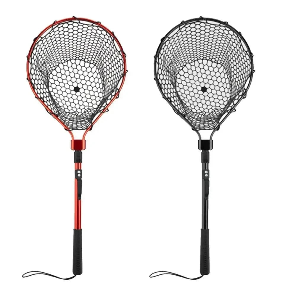 China China Fishing Net With Handle Telescoping Fishing Landing Net Portable Silicone Mesh Folding Fish Hand Net Fishing Gear Accessorie