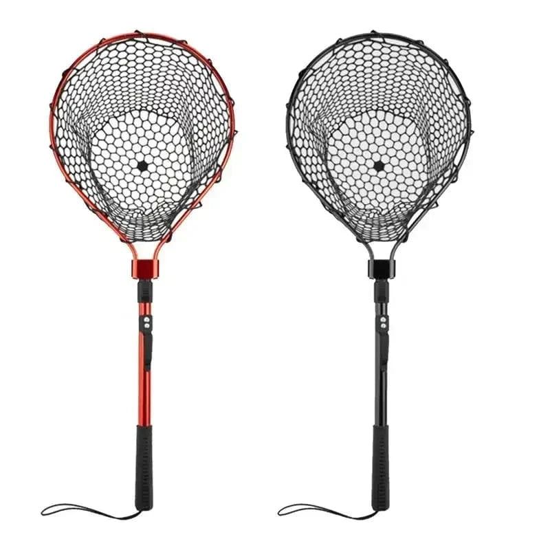 China China Fishing Net With Handle Telescoping Fishing Landing Net Portable Silicone Mesh Folding Fish Hand Net Fishing Gear Accessorie