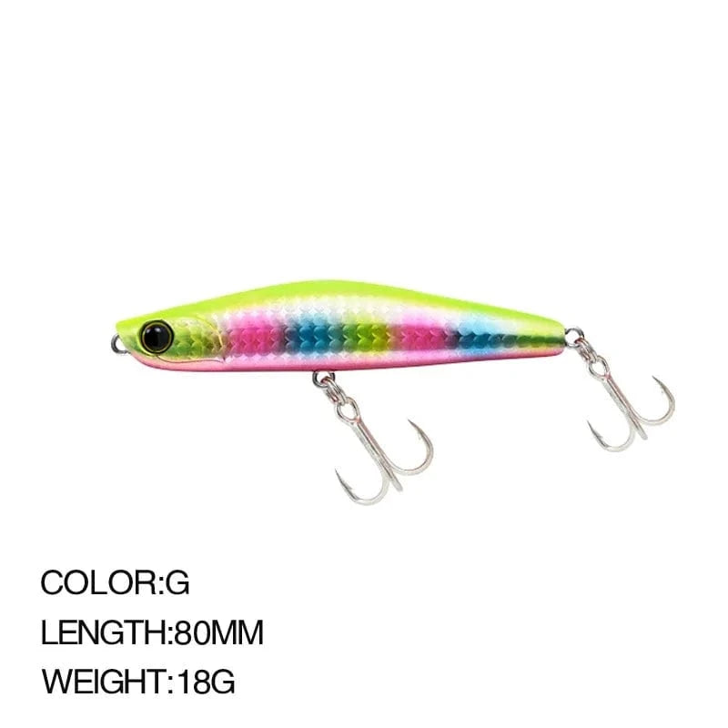 China China G 8cm 18g Fishing Lure Pencil Wobbler Lure Yoichi 99 Super Long Cast Slow Sinking Jerkbait Swimbait Artificial Hard Bait Bass Bait