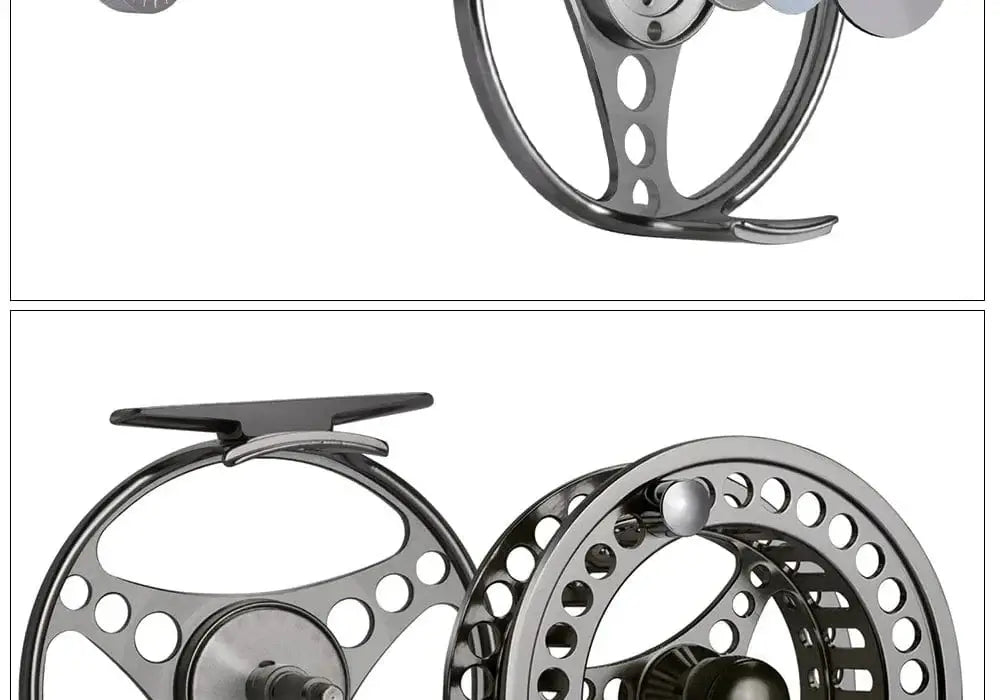 China China Goture 3/4 5/6 7/8 9/10 WT Fly Fishing Reels CNC-machined Large Arbor Fly Reel 2+1BB 1:1 For Trout Pike Carp Fishing Accessories