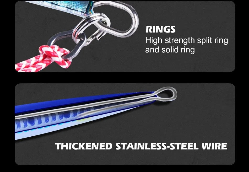 China China Goture 3pcs/lot Saltwater Speed Pitch Jigging Fishing Lure 80g 100g 150g 200g 250g 300g 350g Luminous Metal Jig Spoon 3 Colors