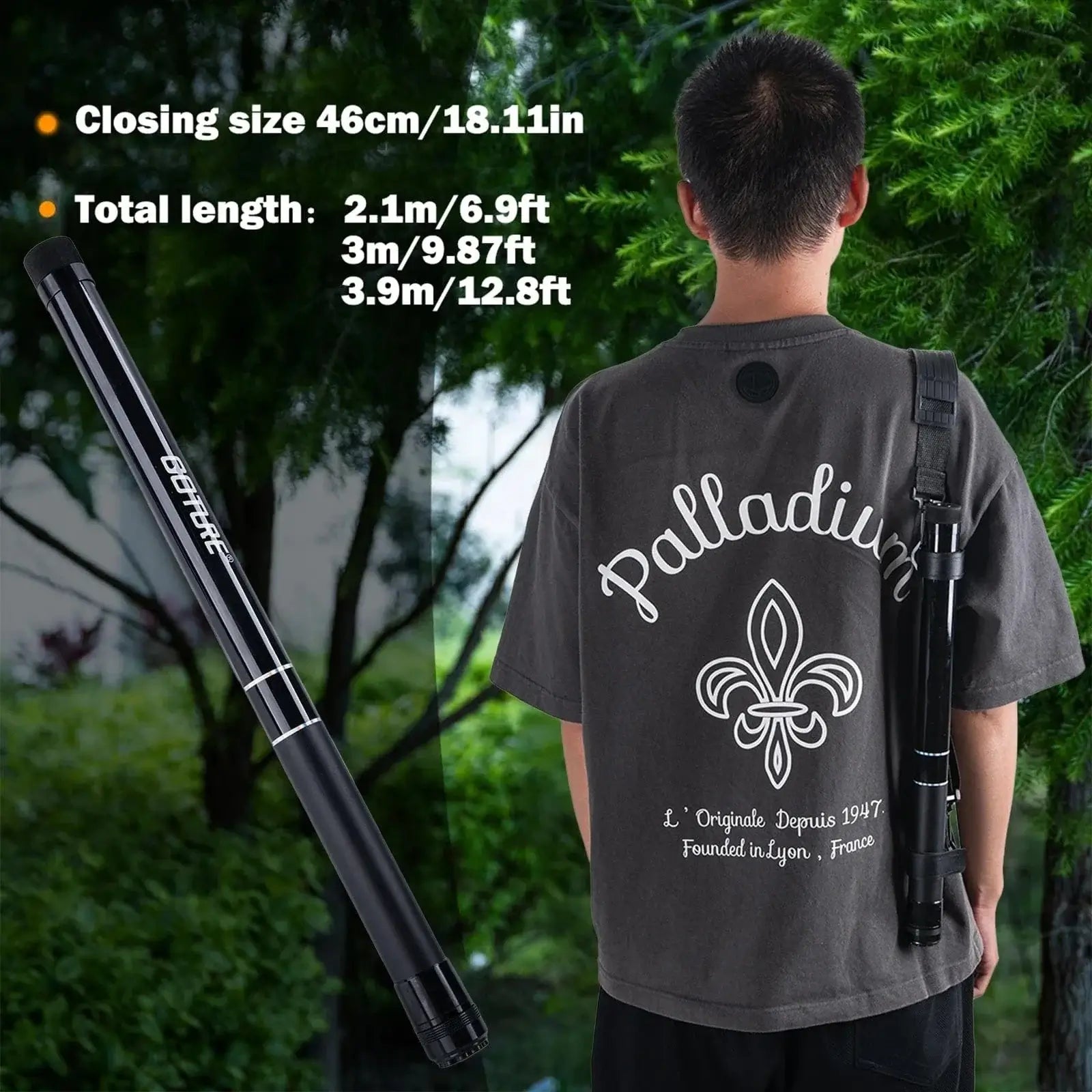 China China Goture Fishing Net Pole 2.1M 3.0M 3.9M Portable Telescopic Extension Handle Rod Fish Catching Landing Net Fishing Tool