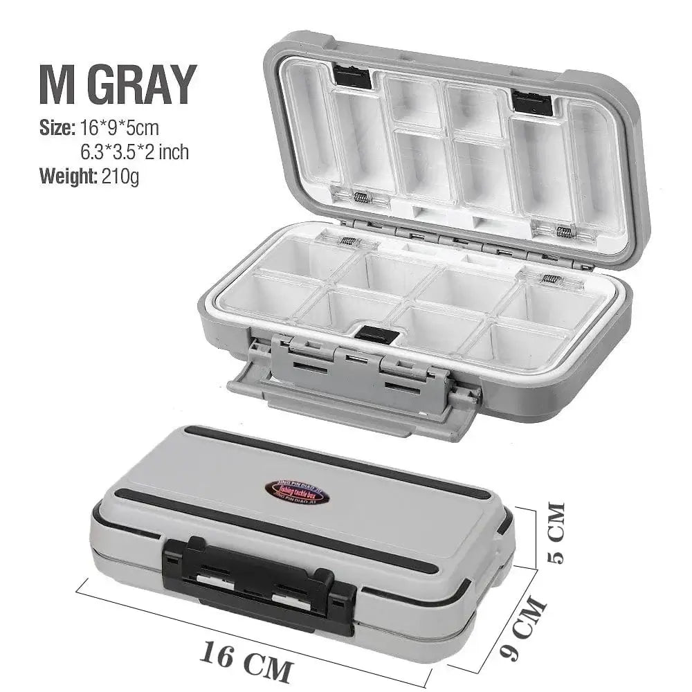 China China gray-M Large Capacity 24/28 Grid Fishing Gear Accessories Waterproof sub-Box Fishing Hook Supplies Tool Storage Box Fishing Tackle Box