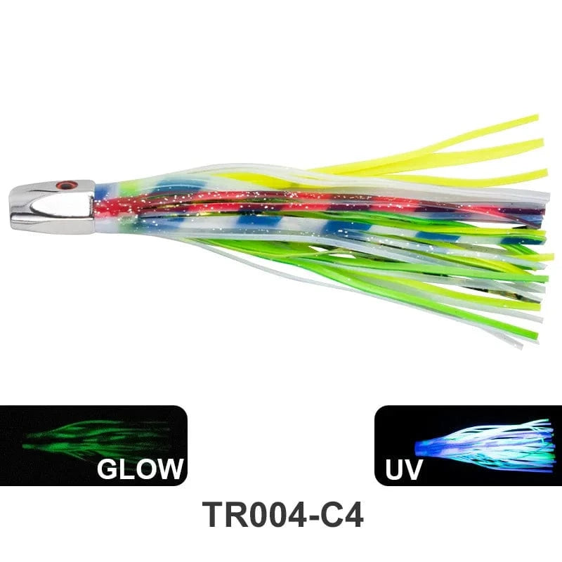 China China green-1pc 1pc 20.5cm 76g Trolling Lure Bait Copper Head Octopus Squid Skirt Bait Big Game Drag Fishing Marlin Tuna Pesca Hard Bait