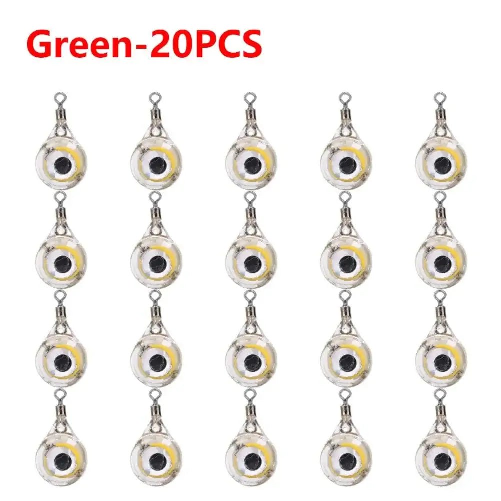 China China Green 5-20PCS Mini Fishing Lure Light LED Deep Drop Underwater Eye Shape Fishing Squid Fishing Bait Luminous Lure for Attracting Fish