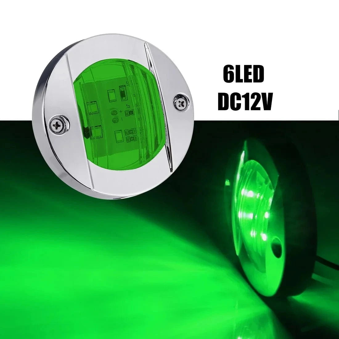 China China Green / 8PCS Boat Marine Lights Navigation Light Waterproof Marker Lamp  For Truck RV Yacht Transom Anchor Stern DC 12V/24V 6LED Stern Light